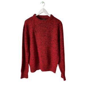 Eddie Bauer Vintage Red Wool Blend Sweater Size Medium